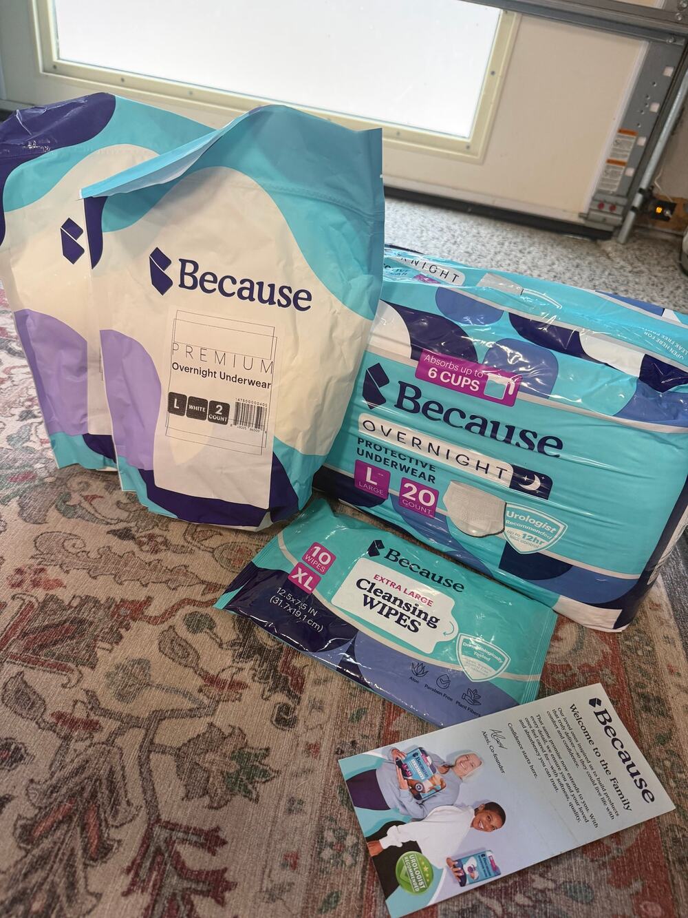 Because Market Discreet Adult Incontinence Bundle Kit Size Large